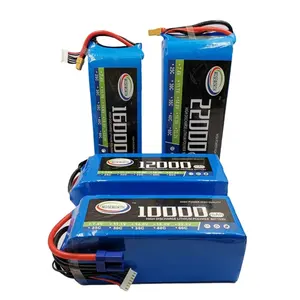 Prezzo all'ingrosso 22.2V 6S 10000mAh 12000mAh 16000mAh 22000mAh 25C 30C grado A RC LiPo batteria per auto irrorazione agricola Drone