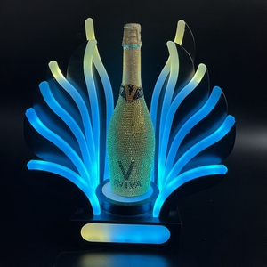 RICHSHINING ผู้จัดจำหน่าย ชั้นวางไวน์สีสันสดใสพร้อมโลโก้สั่งทำพิเศษ JW VIP Glorifier ไฟนีออน LED สำหรับโชว์ขวดเครื่องดื่มในไนท์คลับและบาร์ - Product Image 2