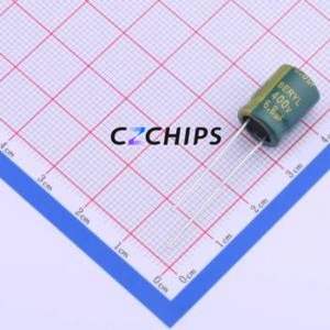 Condensador Electrolítico de Aluminio de Orificio Pasante RC400M6R8LO10*13TH-2A1E, Orificio Pasante, D10xL13mm 6.8uF 20% 400V 5mm - Product Image 1