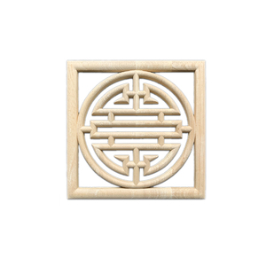 Adornos Decorativos Cuadrados <span class=keywords><strong>de</strong></span> Madera Tallada, Diseño Contemporáneo Ecológico, <span class=keywords><strong>Superficie</strong></span> sin Acabado para Decoración del Hogar - Product Image 3