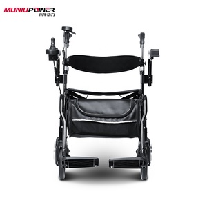 Deambulatore Elettrico Leggero Nero per Interni ed Esterni con Sedile per Anziani e Disabili - Product Image 5