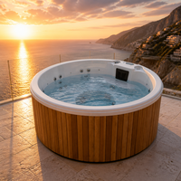 2026 Heißer Verkauf Luxuriöser Beliebter 6-Personen Runder Outdoor-Whirlpool Spa-Pool Sexy Acryl-Massage-Jacuzzi Whirlpool Spa für Draußen