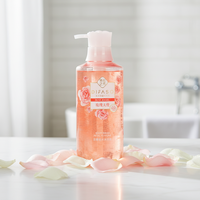 Gel douche parfumé aux pétales personnalisable, extraits, parfum longue durée, hydratant, nourrissant, nettoyage doux
