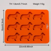 Vente en gros de moule à gâteau en forme de chien en silicone de qualité alimentaire approuvé passe au lave-vaisselle populaire bac à glaçons en silicone bac à glaçons