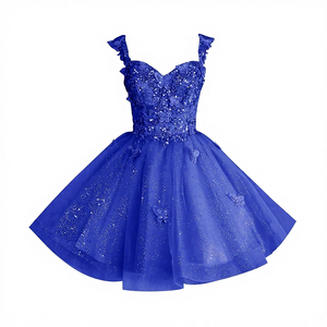 <span class=keywords><strong>Vestido</strong></span> Formal <span class=keywords><strong>de</strong></span> <span class=keywords><strong>Noche</strong></span> <span class=keywords><strong>para</strong></span> Mujer, Estilo Línea A, Largo hasta <span class=keywords><strong>la</strong></span> Rodilla, Cuello en V, con Apliques Florales, <span class=keywords><strong>para</strong></span> Banquetes, Otoño, Cachemira - Product Image 1
