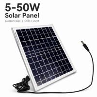 Panneau solaire compact 10W 20W 30W en verre avec contrôleur, câble et connecteur, prêt à l'emploi, personnalisable OEM pour éclairage public solaire