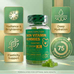 Gomitas de Vitaminas para la Piel Sin Azúcar OEM, Apoyo para el Tono y Brillo de la Piel, Fábrica de Marca Privada ODM - Product Image 1
