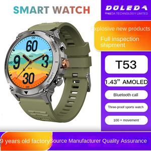 Nuevo Reloj Inteligente T53 para Deportes, Pantalla AMOLED de 1.43 Pulgadas, Frecuencia Cardíaca, Presión Arterial, Resistente al Agua, Polvo y Golpes - Product Image 5