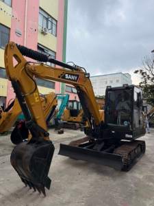 รถขุดขนาดเล็ก SY60C มือสองที่ผ่านการตรวจสอบอย่างดี รถขุดไฮดรอลิกแบบตีนตะขาบ 6 ตัน สำหรับงานขุดร่องและงานก่อสร้างในพื้นที่ที่อยู่อาศัย - Product Image 5