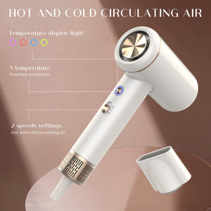 ไดร์เป่าผม 1500W-1999W มอเตอร์ไร้แปรงถ่าน DC ประจุลบ อุณหภูมิคงที่ ความเร็วสูง สำหรับใช้ในบ้าน สีขาว รุ่น HD-7077 - Product Image 2