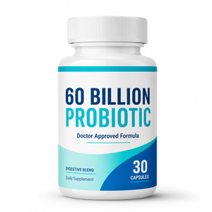Capsules de Probiotiques pour la Santé, 60 Milliards d'UFC, Prébiotiques Biologiques pour la Santé Immunitaire et Digestive des Adultes, 30 Comprimés, Certifié GMP - Product Image 1