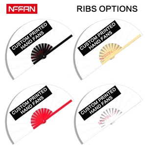 Abanico de bambú para mujer, abanico de mariposa grande, reflectante UV, para fiesta, Rave, plegable, de mano, para baile - Product Image 6