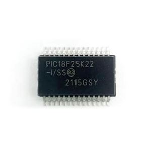 Microcontrolador PIC18F25K22 de 8 Bits, 64MHz, 32KB (16K X 16) FLASH, 28-SSOP, PIC18F25K22-I/SS, Microprocesadores y FPGA - Product Image 1