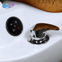 Fauteuil de pédicure électrique de luxe avec cuvette en fibre de verre pour salon de manucure, fauteuil SPA pour les pieds inclinable à jets magnétiques, éclairage LED