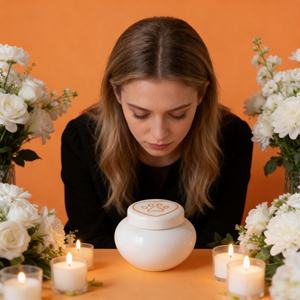 Urna <span class=keywords><strong>Funeraria</strong></span> de Cerámica de Lujo para Mascotas, Recipiente Conmemorativo de Resina de Alta Calidad, Tanque de Almacenamiento de Cenizas para Perros y Gatos, Ataúd y Urna para Gatos - Product Image 2