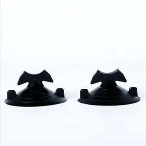 High Quality PVC Black Strong Curtain Suction Cup/Environmental-friendly 45mm Double Ears Glass Suckers Sun Block Sucker