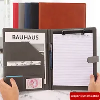 Portafolio Personalizado con Clip, Almacenamiento Potente, para Negociaciones, Exposiciones, Regalo, A4, PU, Portafolio de Negocios