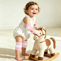 4058 # Genouillères et coudières réglables en Velcro pour bébé, antidérapantes avec points en silicone, protection épaisse en éponge absorbant les chocs pour tout-petits