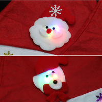 Gorros Navideños LED con Luces, Gorros de Santa Claus, Gorros de Muñeco de Nieve y Alces de Dibujos Animados para Adultos y Niños, Decoraciones Navideñas