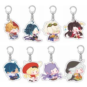 Dessin animé jeu Genshin Impact Raiden Shogun Tartaglia <span class=keywords><strong>Morax</strong></span> porte-clés accessoires HUTAO XIAO Scaramouche pendentif porte-clés - Product Image 1