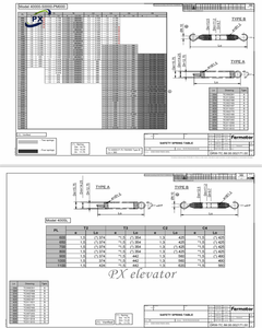 Ferm ** hoặc thang máy bộ phận thang máy cửa lò xo RSR-0000TD0150000 4240 4740l = 354/442/474/425/374/560/424/685/620/490/392/360/574mm - Product Image 3