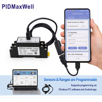 Transmitter Suhu Rel Din PIDMaxwell TT-515 4-20mA Universal RTD PT100 Thermocouple Dapat Dikonfigurasi PC/Aplikasi Bersertifikasi OEM CE