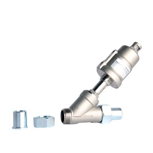 Vanne à siège incliné en acier inoxydable King, 1/2 pouce, filetage externe soudé, contrôle du débit pour eau, air, huile - Product Image 1