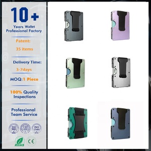 Portefeuille en aluminium minimaliste de luxe de haute qualité, blocage RFID, <span class=keywords><strong>porte</strong></span>-cartes de crédit en métal, portefeuille fin pour <span class=keywords><strong>homme</strong></span>, pour poche avant - Product Image 4