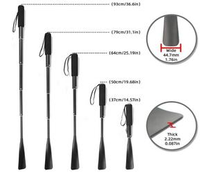 Chausse-pied télescopique à <span class=keywords><strong>long</strong></span> manche, réglable de 14 à 37 pouces, extensible et pliable en plastique ABS - Product Image 2