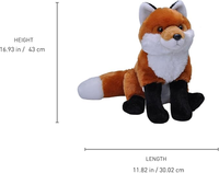 Peluche renard assis réaliste avec longue queue, jouet en peluche moelleux pour enfants, compagnon de sommeil - Promotion OEM