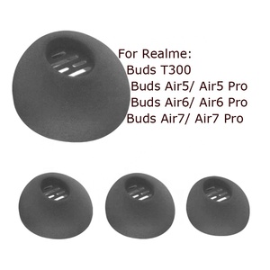Para <span class=keywords><strong>Realme</strong></span> <span class=keywords><strong>Buds</strong></span> T300 Air5 Air6 Air7 <span class=keywords><strong>Pro</strong></span>, Cubierta de Malla Antipolvo, Puntas de Silicona para Auriculares con Reducción de Ruido - Product Image 1