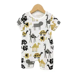 Bambus Baumwolle Baby Instagram-Stil Kletterkleidung Sommer dünner Baby-Gehanzelt Sommerkleid