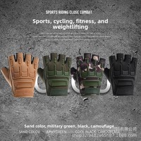 Gants de sport pour hommes, demi-doigts, en tissu, camouflage, tactiques, pour l'entraînement des forces spéciales, activités de plein air