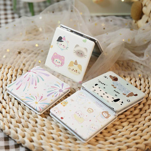 Little Bear Bronze Personalized Double Sided Square Pocket Folding Cosmetic <strong>Mirror</strong> for Student Use - Product Image 6
