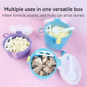 Distributeur <span class=keywords><strong>de</strong></span> <span class=keywords><strong>lait</strong></span> en poudre portable, conteneur <span class=keywords><strong>de</strong></span> préparation pour bébé à 3 couches sans BPA avec couvercle hermétique, design pratique pour les voyages, pour l'alimentation des nourrissons - Product Image 4