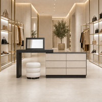 Meuble de toilette moderne en contreplaqué pour chambre à coucher, avec rangement intégré, design extensible, hauteur réglable, table de maquillage écologique pour bureau