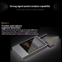 WT10 Équipement de sécurité portable Micro traceur GPS Anti-scanner Signal téléphonique sans fil Positionnement Dispositif d'écoute espion ABS WiFi