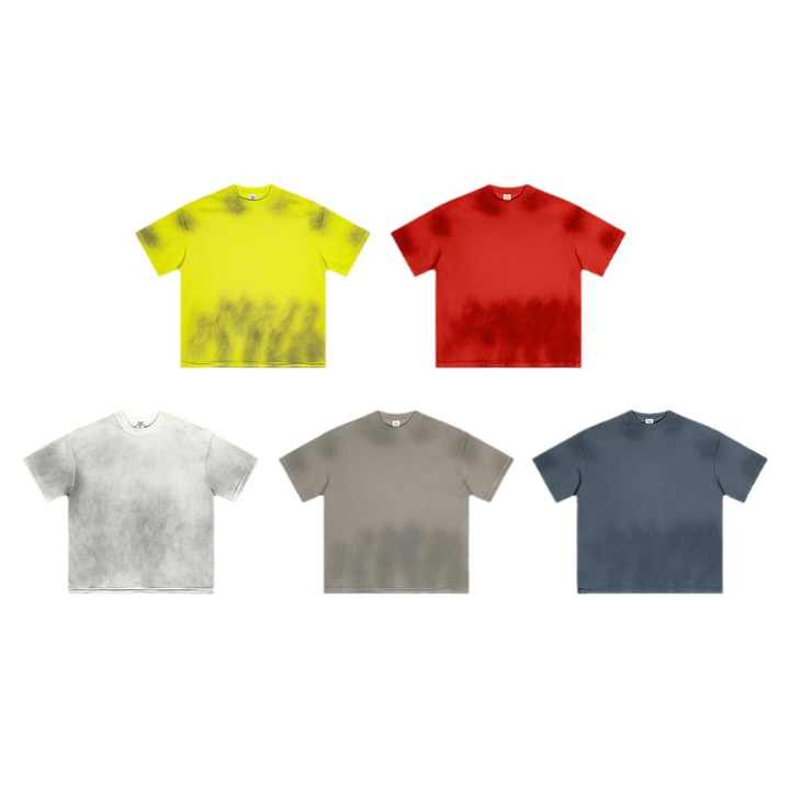 Wholesale Vintage Heavy Cotton Plain t Shirt Sorona Fabric Tight 