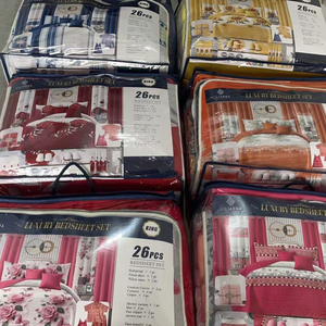 Juego de sábanas de lujo estampadas de 26 piezas al por mayor, tamaño King/Cal King, ropa de cama suave para el mercado caribeño, para familias y dormitorios - Product Image 6