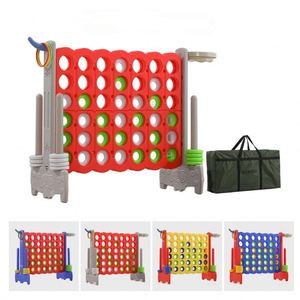 Jeu de société géant 4-en-1, échecs tridimensionnels, jeu de société à quatre consécutifs, mini-jeu éducatif pour le développement de la sagesse, jeu d'extérieur - Product Image 2