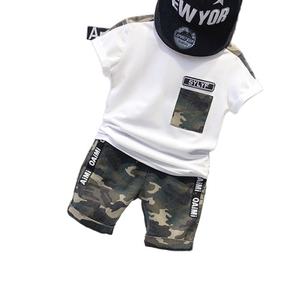 Conjuntos de Ropa para Niños, Camisetas de Algodón para Niños y Pantalones de Camuflaje para Hombre, Casuales de Alta Calidad - Product Image 1