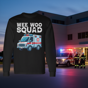 T-shirt à manches longues Wee Woo Squad Ambulance, chemise de secouriste Ems Emt - Product Image 3