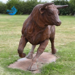 Estatua de Toro de Bronce Antiguo de Tamaño Real, Escultura Decorativa para Exteriores, Técnica Pulida, Diseño Moderno <span class=keywords><strong>en</strong></span> <span class=keywords><strong>Venta</strong></span> - Product Image 3