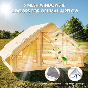 เต็นท์ตกปลาน้ำแข็งแบบเป่าลมสำหรับงานหนัก กันน้ำและกันลม พร้อมพื้นสำหรับผู้ประกอบการทัวร์ตกปลาเชิงพาณิชย์ - Product Image 2