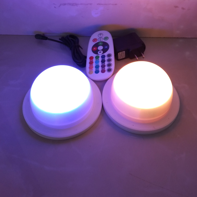 Rechargeable RGB LED Light Kit with Remote Control Waterproof Reflector 16 Colors LED Strip Light Bulb
