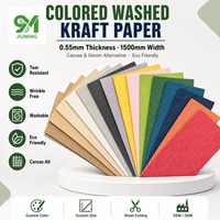 Feuille de papier kraft lavé, alternative au denim, résistante aux déchirures, sans plis, 0,55 mm, largeur 1500 mm, écologique, pour sacs DIY, résine, usage unique