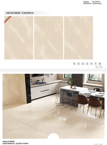 Glossy Porcelain Firebrick Tiles 1200x1800mm Large Format <b>Floor</b> and Wall Tiles for Supermarket <b>Outdoor</b> and Commercial Use - Product Image 2