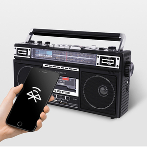 เครื่องเล่นเทปคาสเซ็ตแบบย้อนยุค วิทยุ AM FM SW ช่องเสียบ USB TF ชาร์จไฟได้ ลำโพงบลูทูธแบบพกพา ของขวัญสำหรับการตั้งแคมป์ - Product Image 4