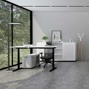 Support de bureau mobile pour <span class=keywords><strong>ordinateur</strong></span> portable, réglable en hauteur, avec lumière, homologué CE - Product Image 1