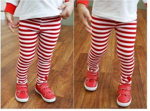 กางเกงขายส่งสำหรับเด็กผู้หญิง ลายทาง ผ้าฝ้าย สไตล์ลำลอง จากผู้ผลิตจีน - Product Image 5